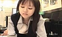 Sexy Asian brunette girlfriend spreads trimmed pussy and gives oral blowjob on amateur cam