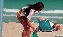 everything is ready for outdoor porno on a sunny day at the beach, perfect bikini pov action! 🌞