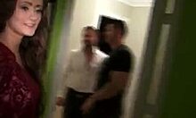 Horny Gals Jump on Male Strippers in Wild 4some Party with Doggystyle Action