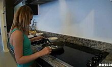 girlfriend jerks and sucks on cam in bed