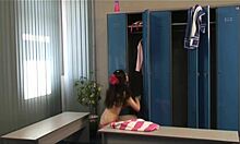 stunning brunette amateur looking hot in her red bikini