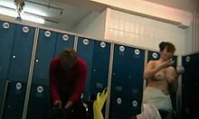 Blonde in Black Lingerie Showing Body on Hidden Cam