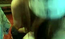 nasty tramp gets cum all over beautiful tits after blowjob and fucking