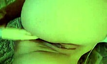 Bimbo Rubs Clit In Sexy Stockings