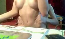 nasty tramp gets cum all over beautiful tits after blowjob and fucking