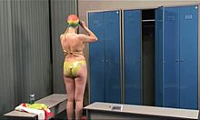 wow, check this impressive solo vid of a hot stripping babe... hidden cam!