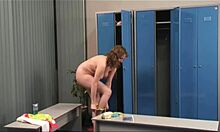 wow, check this impressive solo vid of a hot stripping babe... hidden cam!