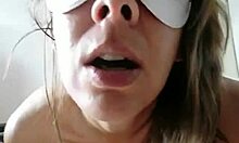 sweet busty bimbo teases with skilled oral strokes.