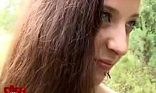 18 Yo Wishes For Cock While Walking Her Dog Outdoors