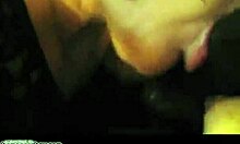 I watch this kinky white slut working on that big black cock with ball licking