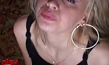 18 Yo Blondie Feels Intense Pleasure as Cum Covers Her Small Natural Tits After Fucking