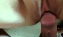 Perverted Asian teen 18+s enjoying close up pussy banging