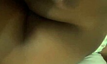 Jerking off while staring at my ebony girlfriend's stunning body, damn she's hot.