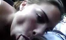 Hot Babe Sucking Entire Cock Eagerly