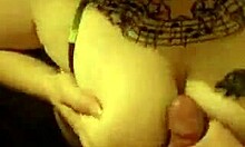 Gal with tattooed breasts knows how to please her boyfriend with a blowjob and cum on tits