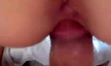 Perverted Asian teen 18+s enjoying close up pussy banging