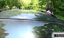 Belle Claire, Stranded Teen With Natural Tits, Gets Cumshot