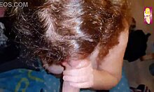 Amateur wife gives blowjob and handjob leading to cumshot