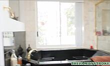 Horny blonde teen sees stepdad's cock and fucks him 😈