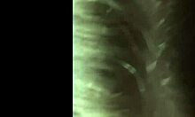 this busty babe with big tits is giving a blowjob to a monster cock while wearing panties and playing with her ass