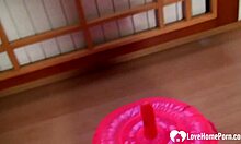 I'm a horny chick riding my sex toy passionately