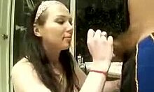 Hot vid of teen bimbo sucking fat hairy cock.