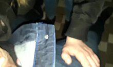 easy going blonde gets naked and fucked on stairs