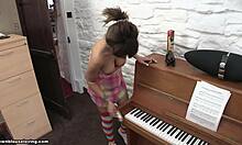 really busty babe flashes boobs during chores 😏