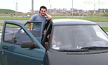 Curly redhead lured into wild car adventure