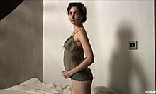 Gorgeous Brunette Touches Horny Body in Bedroom