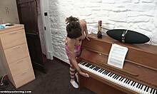 really busty babe flashes boobs during chores 😏