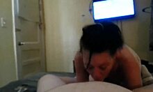 best girlfriend ever sucks bf's dick while he watches tv! so hot!