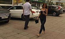 Smoking Hot Skinny Teen Ditches Shoes for Barefoot Fetish Walk!