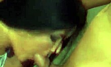 tempting brunette kneels for blowjob in lingerie before riding