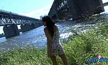 Hey, check out this russian brunette posing with her pregnant belly and big ass 😍