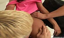 Young Blonde Joins Outdoor Threesome Activity