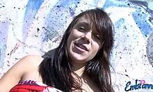 Busty Teen Smokes And Teases You... And She's Preggers Too!