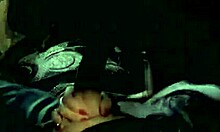 tempting brunette in lingerie fulfills his nasty sex fantasies