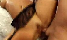 Horny lovers screwing endlessly in bedroom stockings