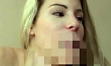 Wow, Watch This Blonde In Seductive Lingerie Tease A Horny Asian Guy In Bed!