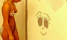 bestial blonde colors walls naked and horny