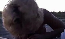 Blonde With Fake Tits Deepthroats Big Black Cock