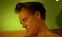 Lustful blonde in lingerie teaches her man how to please her cunt