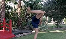 super redhead hints at saving erected dicks with deepthroat outdoors