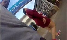 Big ass brunette is standing on all fours and getting poked