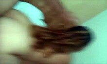 Busty babe does not remove thongs during wild doggystyle sex