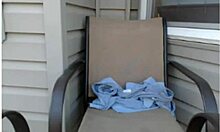 lovely young brunette poses, flashing her perky tits and tight ass.