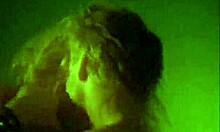 Lustful blonde in lingerie teaches her man how to please her cunt