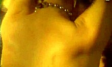 Lustful blonde in lingerie teaches her man how to please her cunt