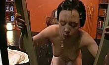 check out that horny mouth filled with nasty fresh bukkake